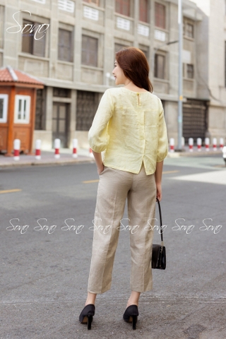 SONO - Quần dài linen form lửng nhiều màu