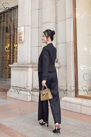 SONO - Quần dài linen phối ren