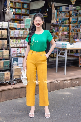 SONO - Quần dài Linen li giữa