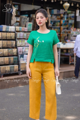 SONO - Quần dài Linen li giữa