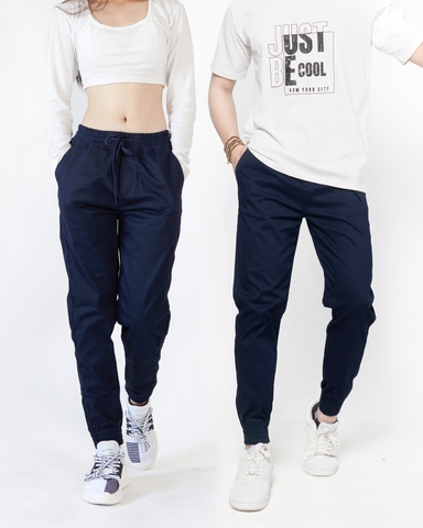 Quần Jogger Kaki Co Giãn Unisex Màu Xanh Than | KQSTYLING Basic Line