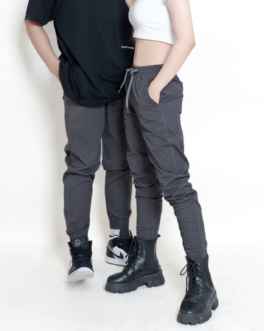 Quần Jogger Kaki Co Giãn Unisex Màu Xám Tiêu | KQSTYLING Basic Line