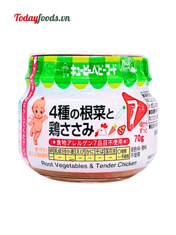 Đồ Ăn Dặm Cho Bé Vị Thịt Ức Gà Và Các Loại Rau Củ {Kewpie} 70G