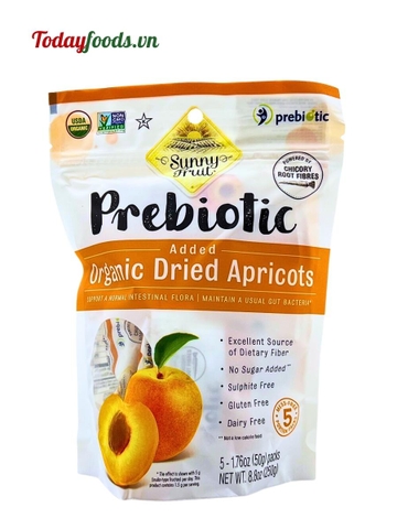 Mơ Khô Hữu Cơ Sunny Fruit Bổ Sung Prebiotic (5 gói) 250G