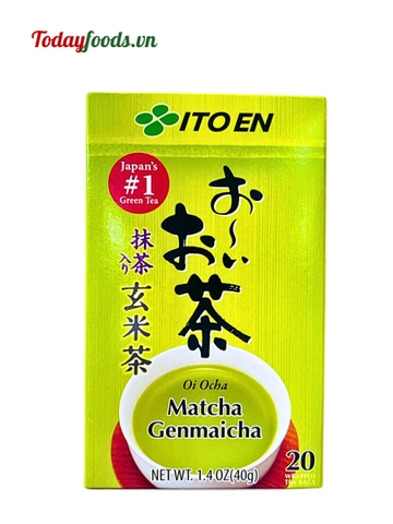 Trà Xanh Gạo Rang Túi Lọc Ocha Matcha Genmaicha {Itoen} (20 túi) 40G