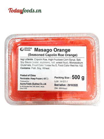 Trứng Tôm Ebiko Masago Orange With Kazunoko 500G [Đông lạnh]