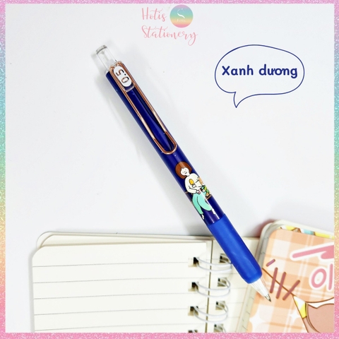 Bút chì bấm kim Hotis PinkFoot ngòi 0.5mm phong cách Hàn Quốc