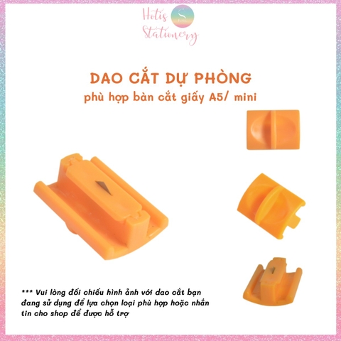 Combo 2 Dao dự phòng Hotis gắn bàn cắt giấy size mini/A5