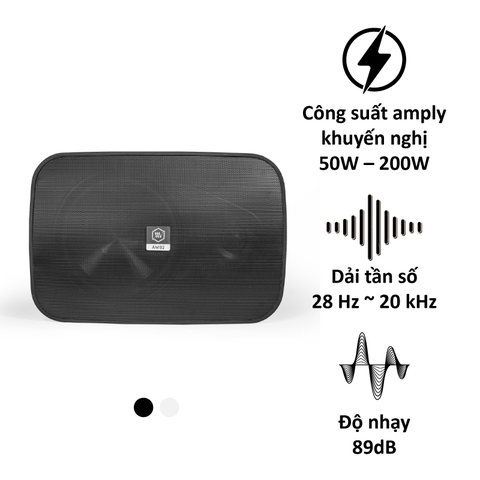 Loa treo tường Alpha Works AW82 hàng chính hãng PGI, công suất 200W