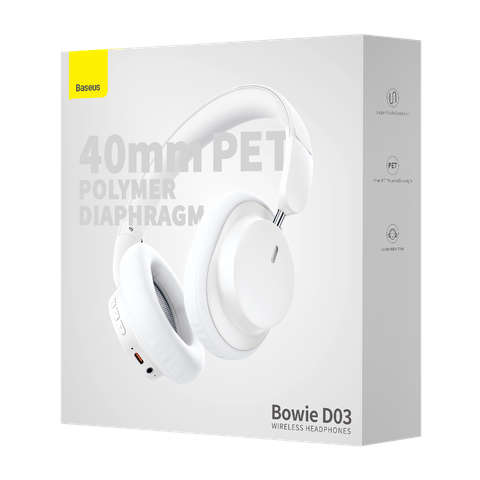 Tai Nghe Không Dây Chụp Tai Baseus Bowie D03 Wireless Headphones (Bluetooth 5.3, 30 hours, Lowlatency 0.08s)