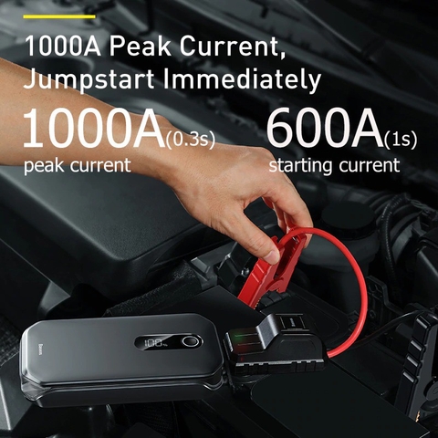 Bộ kích bình dùng cho xe hơi Baseus Super Energy Pro Car Jump Starter (5V/3A, 3in1, 12000mAh Power Bank, 1000A)