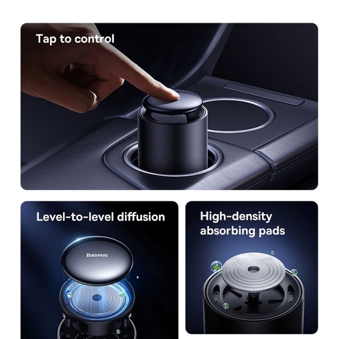 Máy Khuếch Tán Nước Hoa Trên Ô Tô Baseus Lingering Garden Tap-Control Car Aromatherapy Diffuser Kéo Dài Hương Thơm 24h