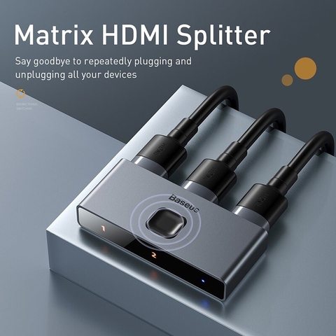 Thiết bị chia cổng HDMI 2 chiều Baseus Matrix HDMI Splitter