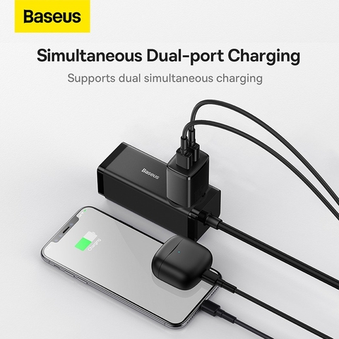 Củ Sạc Baseus Compact Charger 2 Cổng USB 10.5W