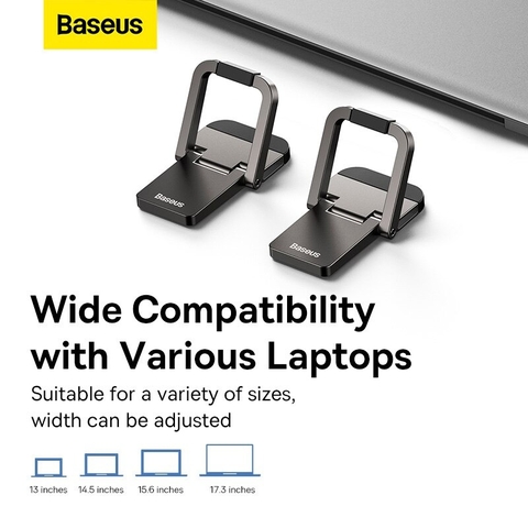 Đế Tản Nhiệt Đa Năng Siêu Nhỏ Gọn Cho Laptop/Macbook Baseus Slim Laptop Kickstand ( Bộ 2 cái, Kim loại cao cấp, Xếp Gọn)