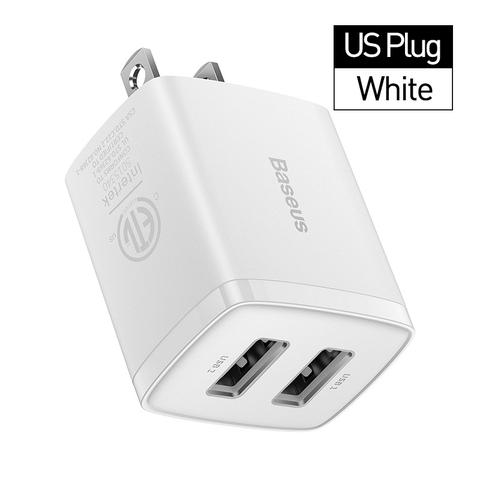 Củ Sạc Baseus Compact Charger 2 Cổng USB 10.5W