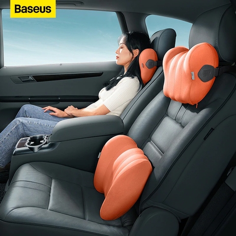 Gối Tựa Đầu Bằng Cotton Mềm Sử Dụng Trên Ô Tô Baseus ComfortRide Series Car Lumbar Có Mút Đệm Lưng 3D Hỗ Trợ Cột Sống