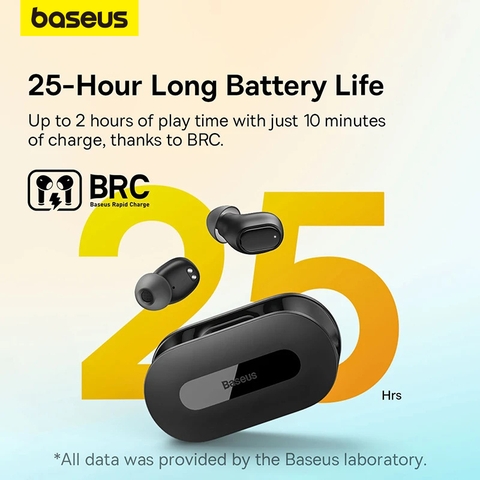 Tai nghe Bluetooth Baseus Bowie EZ10 True Wireless Mini in ear Thể Thao ( V5.3, 25H, AAC/SBC, App, No-delay & HD Hifi Ga