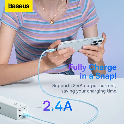 Cáp Sạc Nhanh Tự Ngắt Baseus Explorer Series 2 USB A to Lightning 2.4A dùng cho i.P/i.p.a.d
