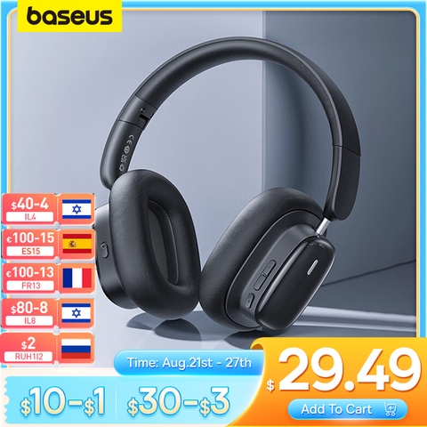 Tai Nghe Không Dây Chống Ồn Baseus Bowie H1i Bisa 3D ANC -48dB ( Noise-Cancellation Wireless Headphones, Bluetooth 5.3)