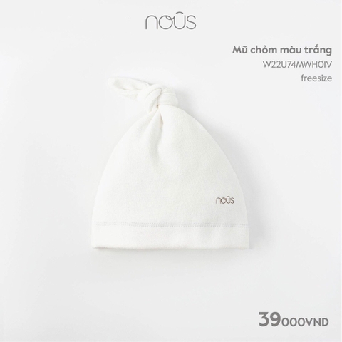 Mũ chỏm Nous màu trắng