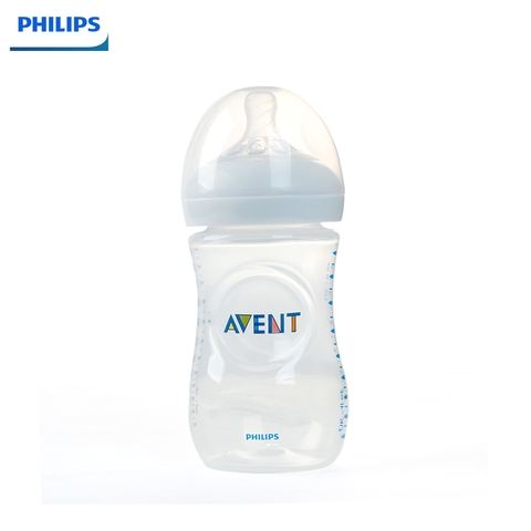 Bình sữa Philips Avent Nature 260ml bằng nhựa, không BPA (SCF693.13)