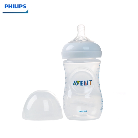 Bình sữa Philips Avent Nature 260ml bằng nhựa, không BPA (SCF693.13)