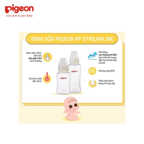 Bình sữa Pigeon cổ hẹp nhựa PP không BPA họa tiết Bọ Rùa 50ml