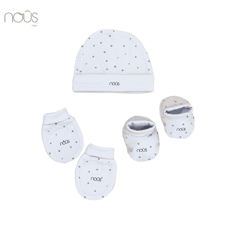 Set phụ kiện xanh họa tiết sao