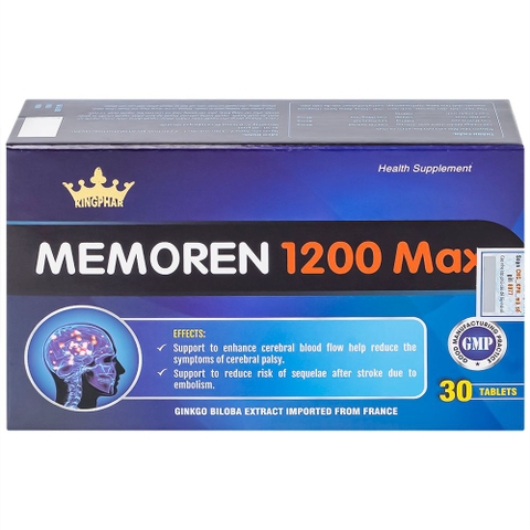 Memoren 1200 max hỗ trợ giảm nguy cơ di chứng sau tai biến mạch máu não