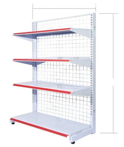 Kệ Siêu Thị Đơn Lưới 4 Tầng 1m5 x 1m2