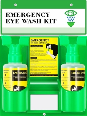 Emergency Eyewash Bottle Kit Haws 6670, 1 chai rửa 2 mắt cùng lúc