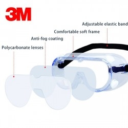 Kính bảo hộ chống hóa chất và sương mù 3M-1621AF