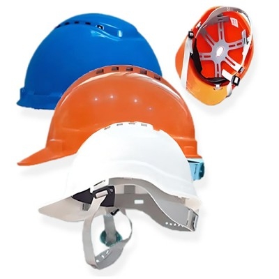 Nón nhựa bảo hộ lao động khóa cài Bảo Bình N.012 có lỗ thông hơi