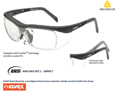 KÍNH BẢO HỘ CHO NGƯỜI BỊ CẬN DELTA PLUS RXP-100 (ELVEX RXP 100)/ WELRXP100 ANSI-ISEA Z87.1 - IMPACT