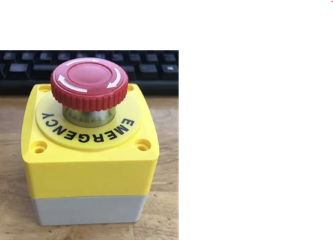 Bộ hộp 1 lỗ + Nút dừng khẩn cấp + Nhãn EMERGENCY STOP