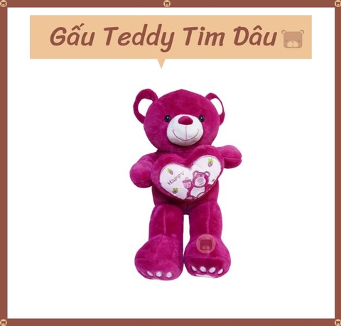 Gấu Teddy Tim Dâu