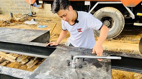 Hướng dẫn lắp đặt cầu nâng 1 trụ âm nền Ấn Độ