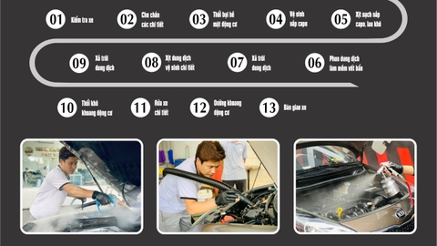 Có nên rửa khoang động cơ ô tô?