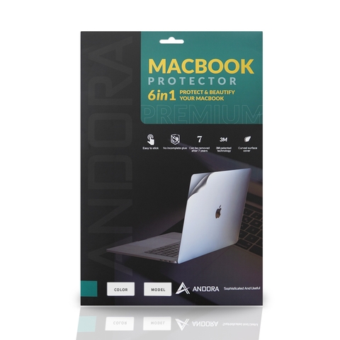 Bộ dán Full 6 in 1 MacBook Air 13.3 M2 Andora - Thương hiệu Việt Nam