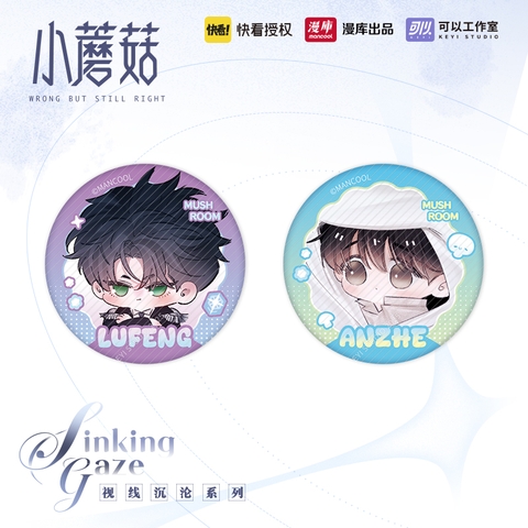 Bộ huy hiệu mini Cây nấm nhỏ chính hãng Mẫu 27