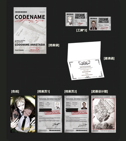 Bộ hồ sơ Codename Anatasia chính hãng mẫu 1