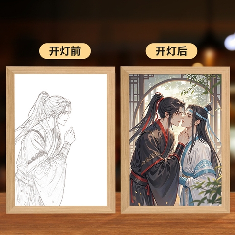 Tranh đèn Ma đạo tổ sư 17*21cm Mẫu 2