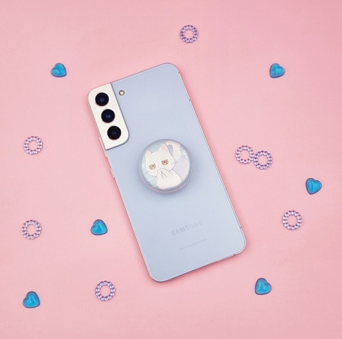 Nút cầm điện thoại Mùa xuân hoa nở - Mèo Trắng (HÀNG CHÍNH HÃNG)