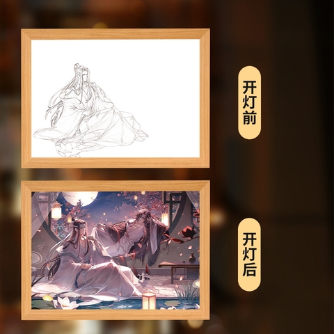 Tranh đèn Ma đạo tổ sư 17*21cm Mẫu 3