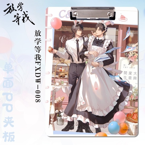 Kẹp tài liệu Tan học đợi tôi Mẫu 5