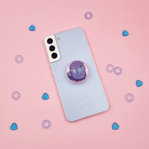 Nút cầm điện thoại Mùa xuân hoa nở - Cún Đen (HÀNG CHÍNH HÃNG)