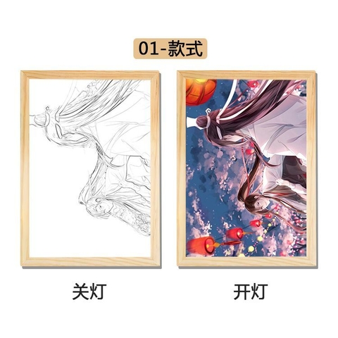 Tranh đền Ma đạo tổ sư Mẫu 1 - 23*17cm