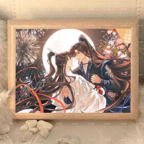 Khung ảnh Husky và sư tôn mèo trắng 17*21cm Mẫu 3