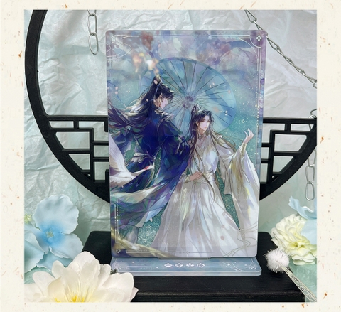 Standee cát chảy Husky và sư tôn mèo trắng chính hãng Mẫu 1